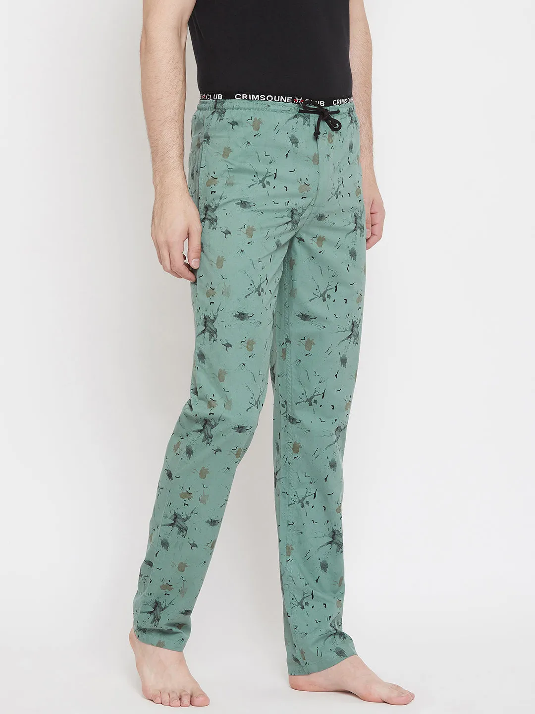 Green Printed Lounge Pants