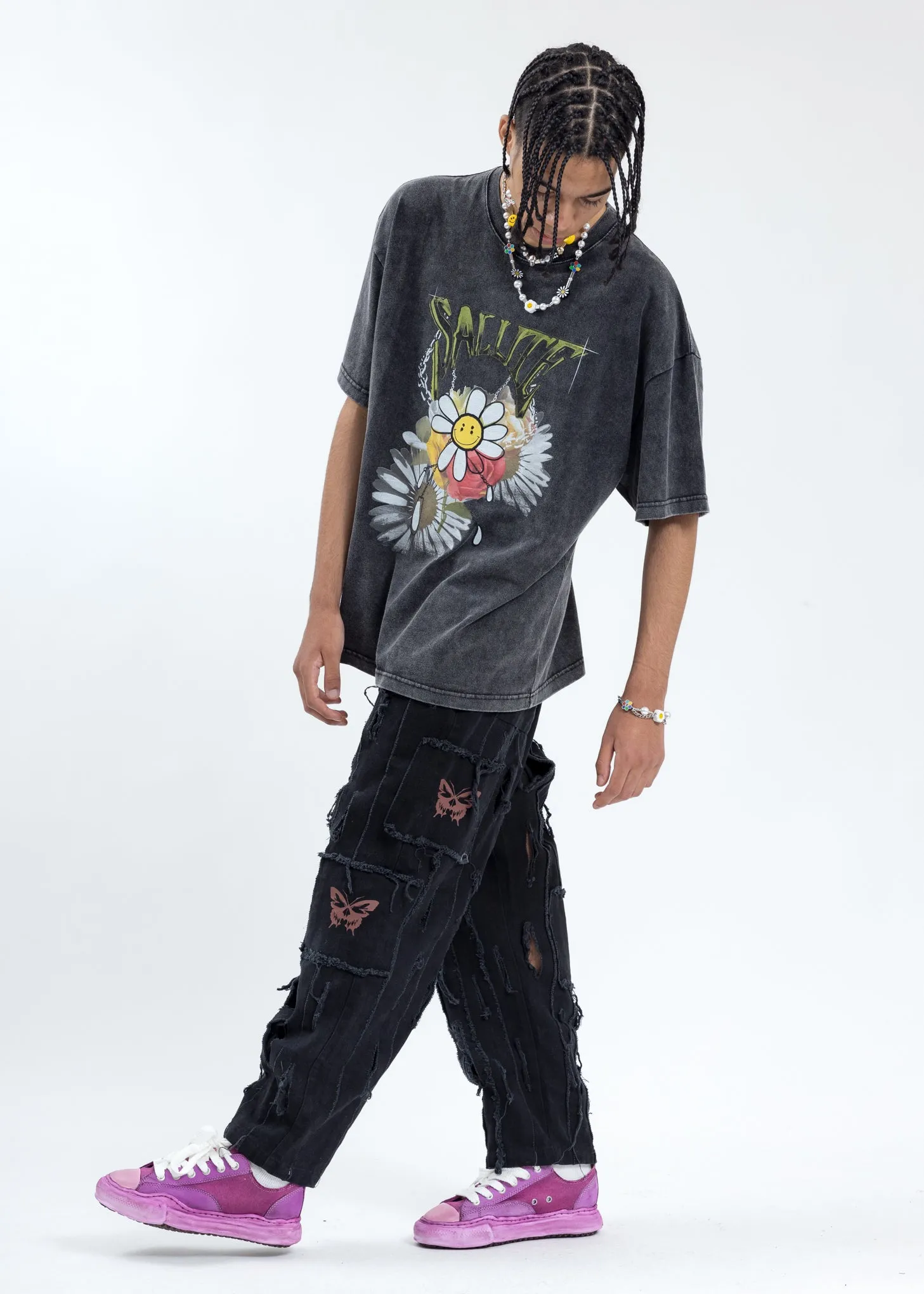 Grey Sunflower T-Shirt