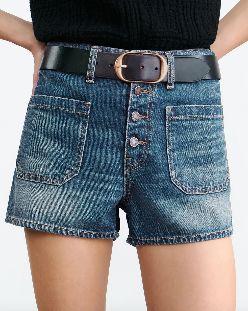 Harley Denim Short in Classic Wash