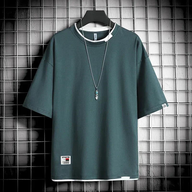 Hip Hop Streetwear T-Shirt - Classic Black White Tee, 4XL Oversize