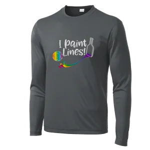 I Paint Pickleball Lines | Men's Long Sleeve Pickleball Shirt | 100% Polyester