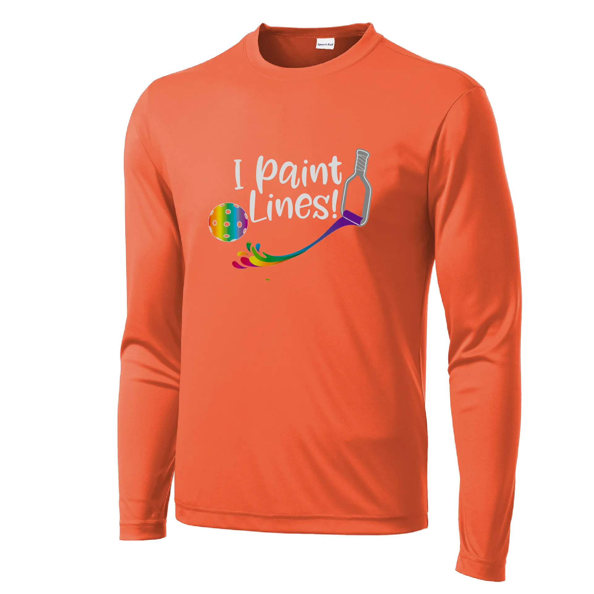 I Paint Pickleball Lines | Men's Long Sleeve Pickleball Shirt | 100% Polyester