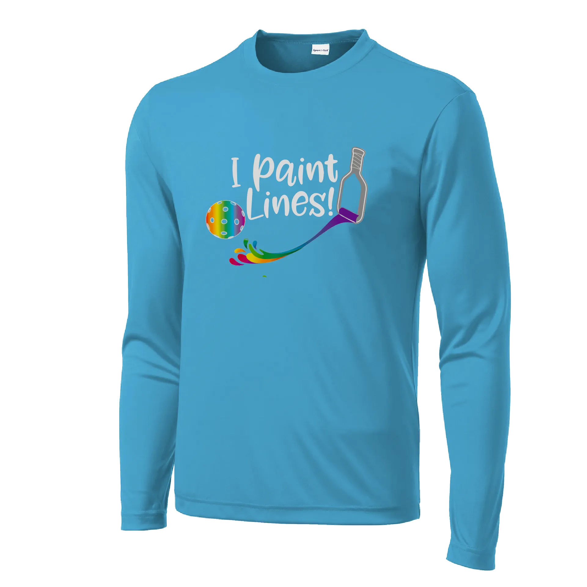 I Paint Pickleball Lines | Men's Long Sleeve Pickleball Shirt | 100% Polyester