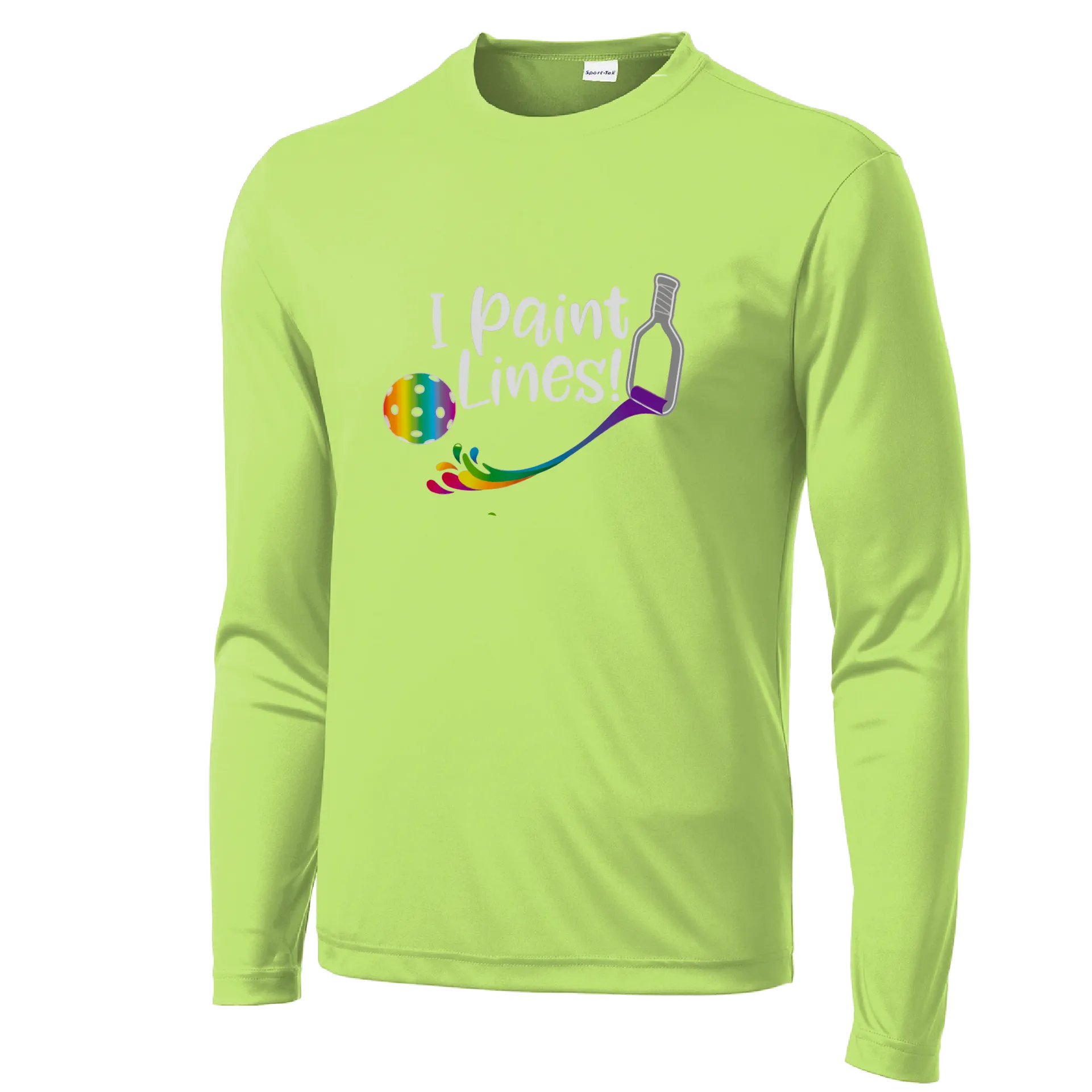 I Paint Pickleball Lines | Men's Long Sleeve Pickleball Shirt | 100% Polyester