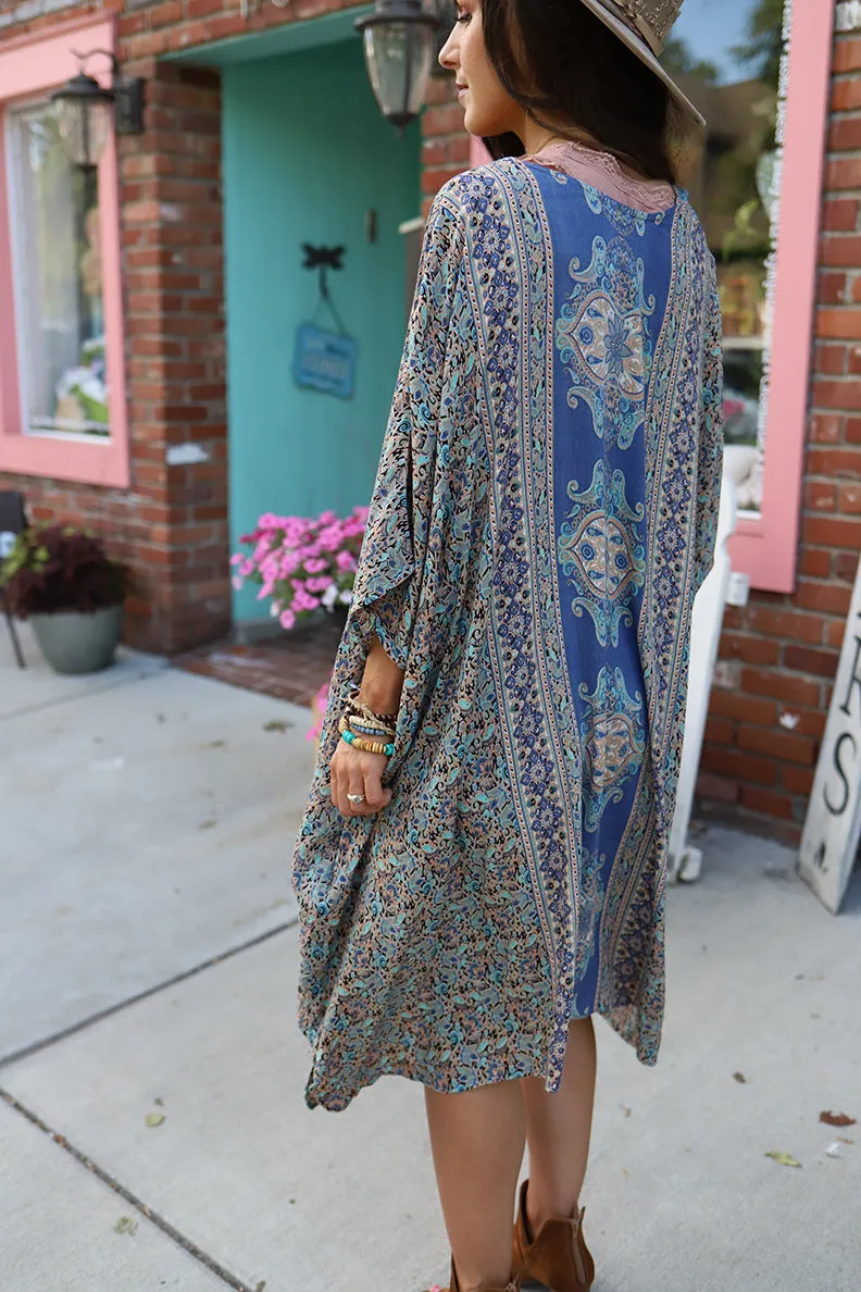 Indie Soul Mixed Patterned Boho Kimono
