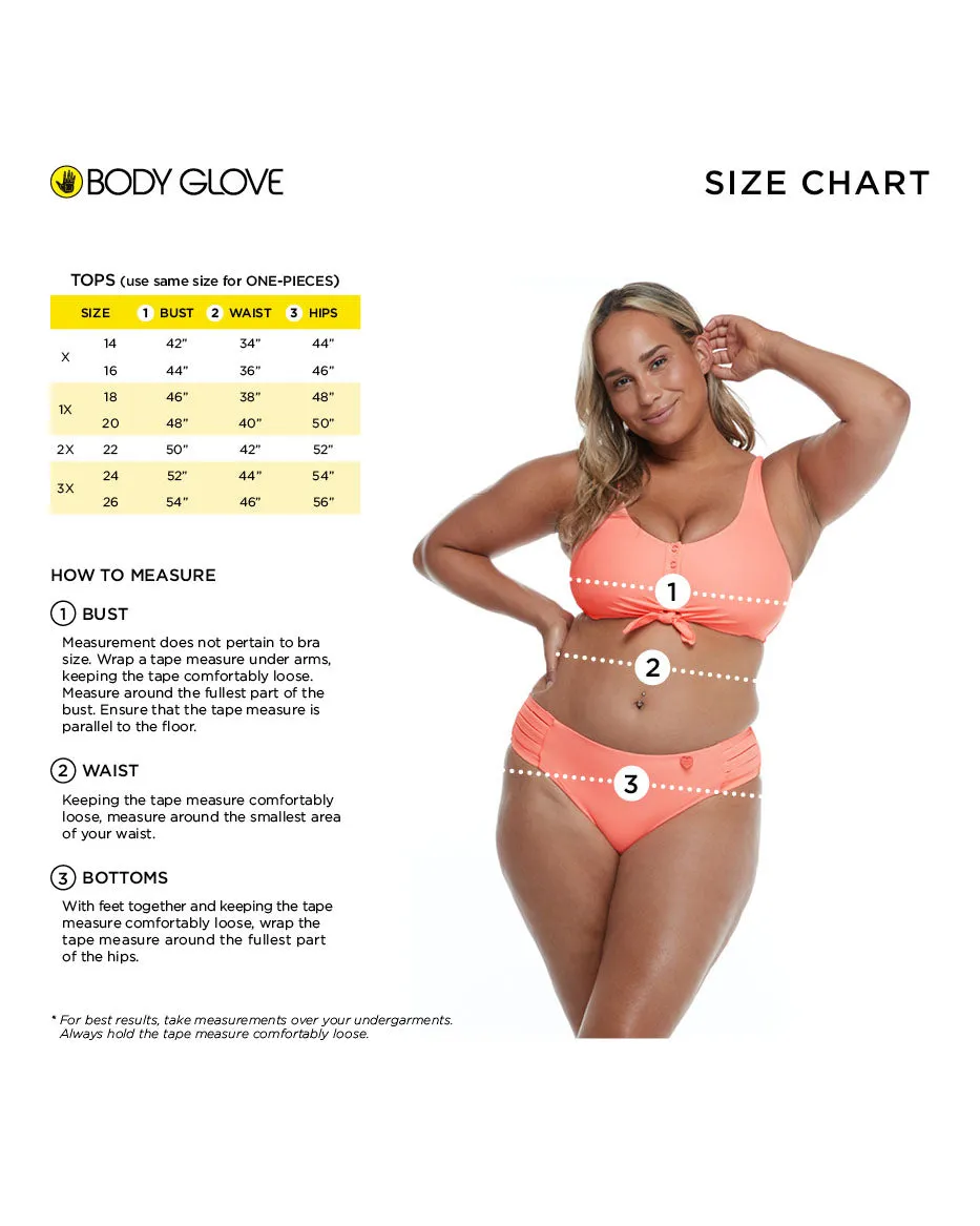 Isla Foca Plus Size Retro High-Waist Swim Bottoms - Black
