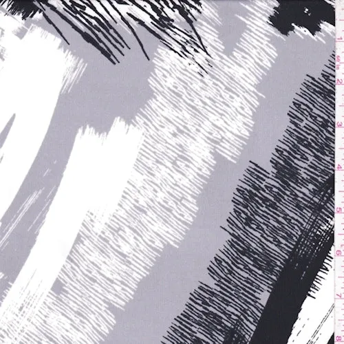 ITY Grey/White/Black Abstract Nylon Jersey Knit Fabric
