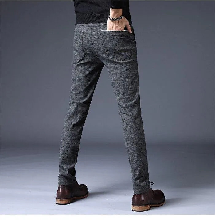 JANTOUR Men's Autumn Slim Formal Pants