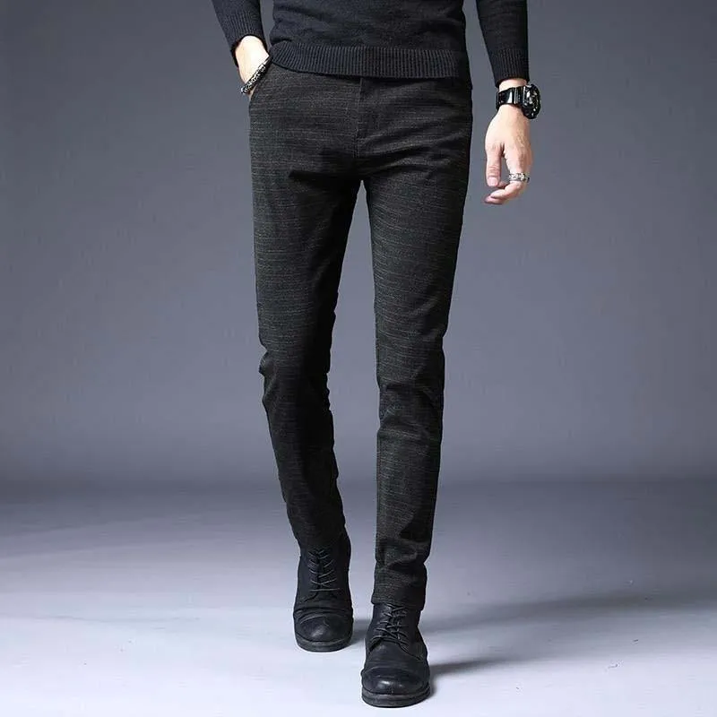 JANTOUR Men's Autumn Slim Formal Pants