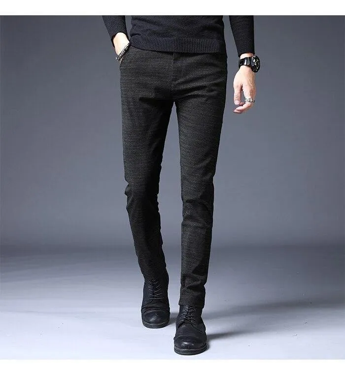 JANTOUR Men's Autumn Slim Formal Pants