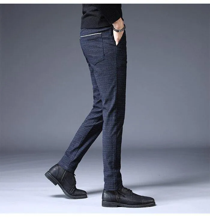 JANTOUR Men's Autumn Slim Formal Pants