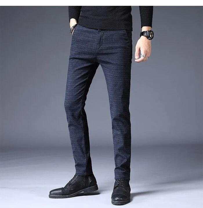JANTOUR Men's Autumn Slim Formal Pants