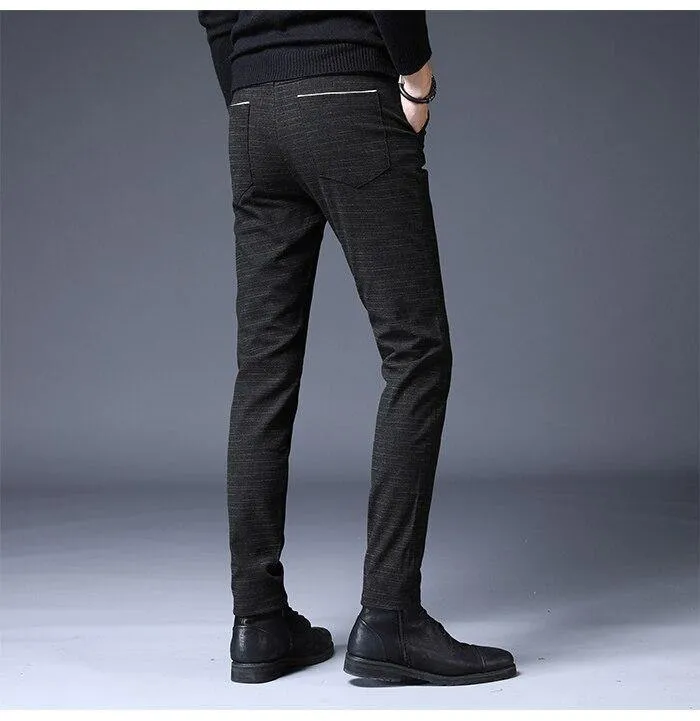 JANTOUR Men's Autumn Slim Formal Pants