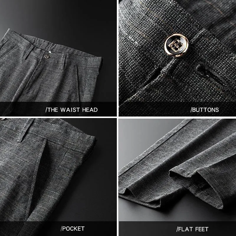 JANTOUR Men's Autumn Slim Formal Pants