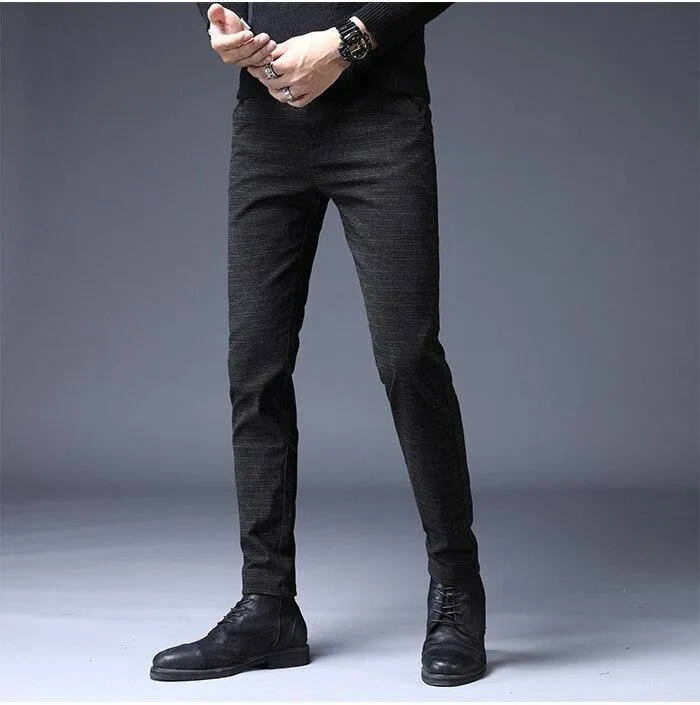 JANTOUR Men's Autumn Slim Formal Pants