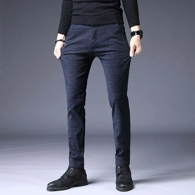 JANTOUR Men's Autumn Slim Formal Pants