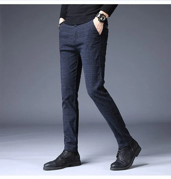 JANTOUR Men's Autumn Slim Formal Pants