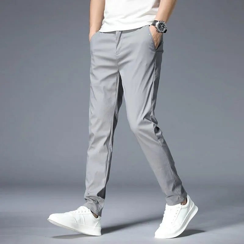 JANTOUR Men's Solid Color Casual Pants