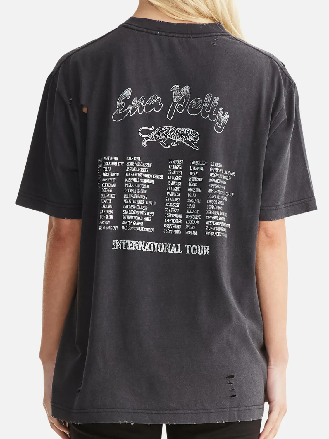 Jessie Oversized Tee Tour Vintage Black