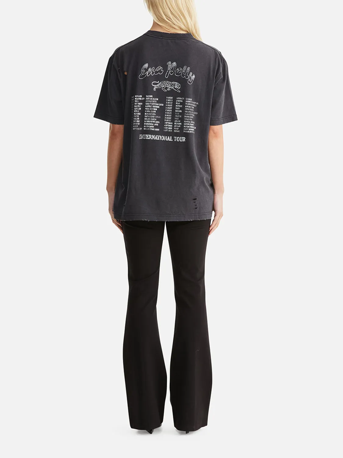 Jessie Oversized Tee Tour Vintage Black