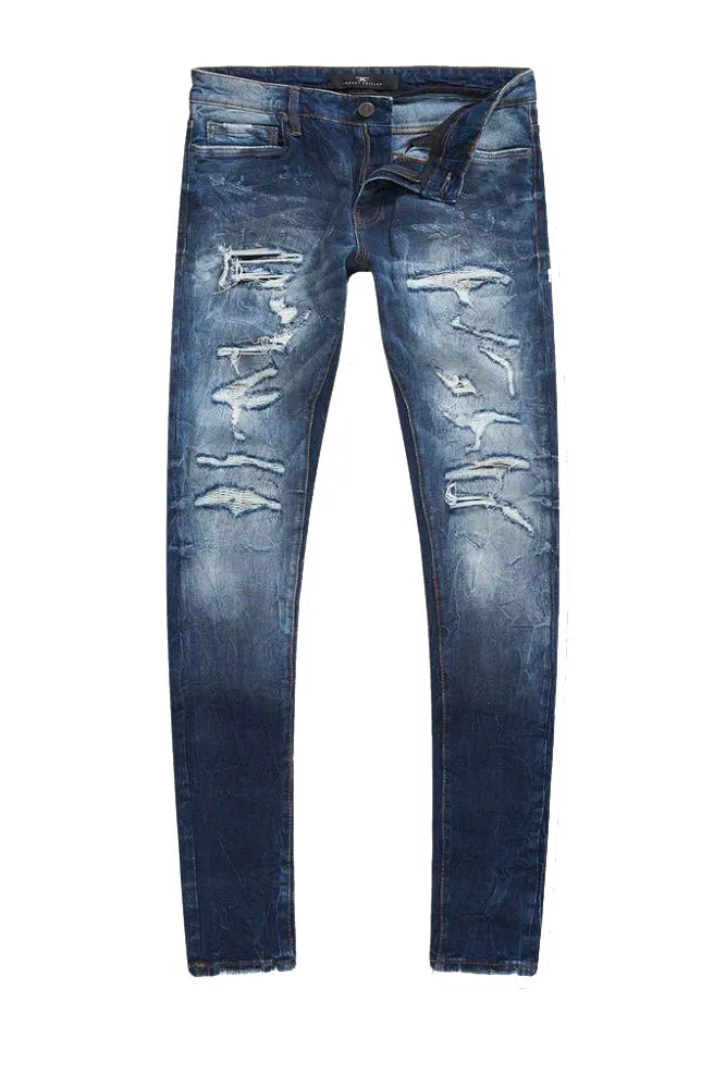 Jordan Craig Varsity Denim Men's Pants Dark Blue