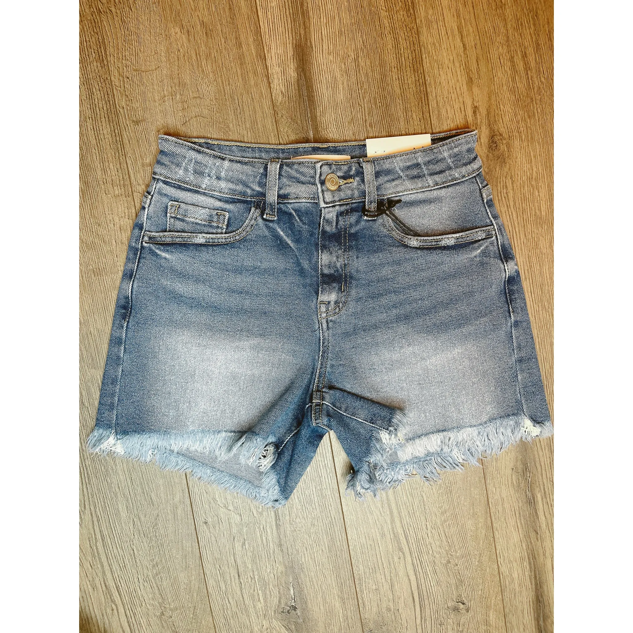 Josie Frayed Hem Denim Shorts