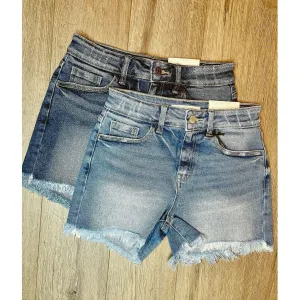 Josie Frayed Hem Denim Shorts