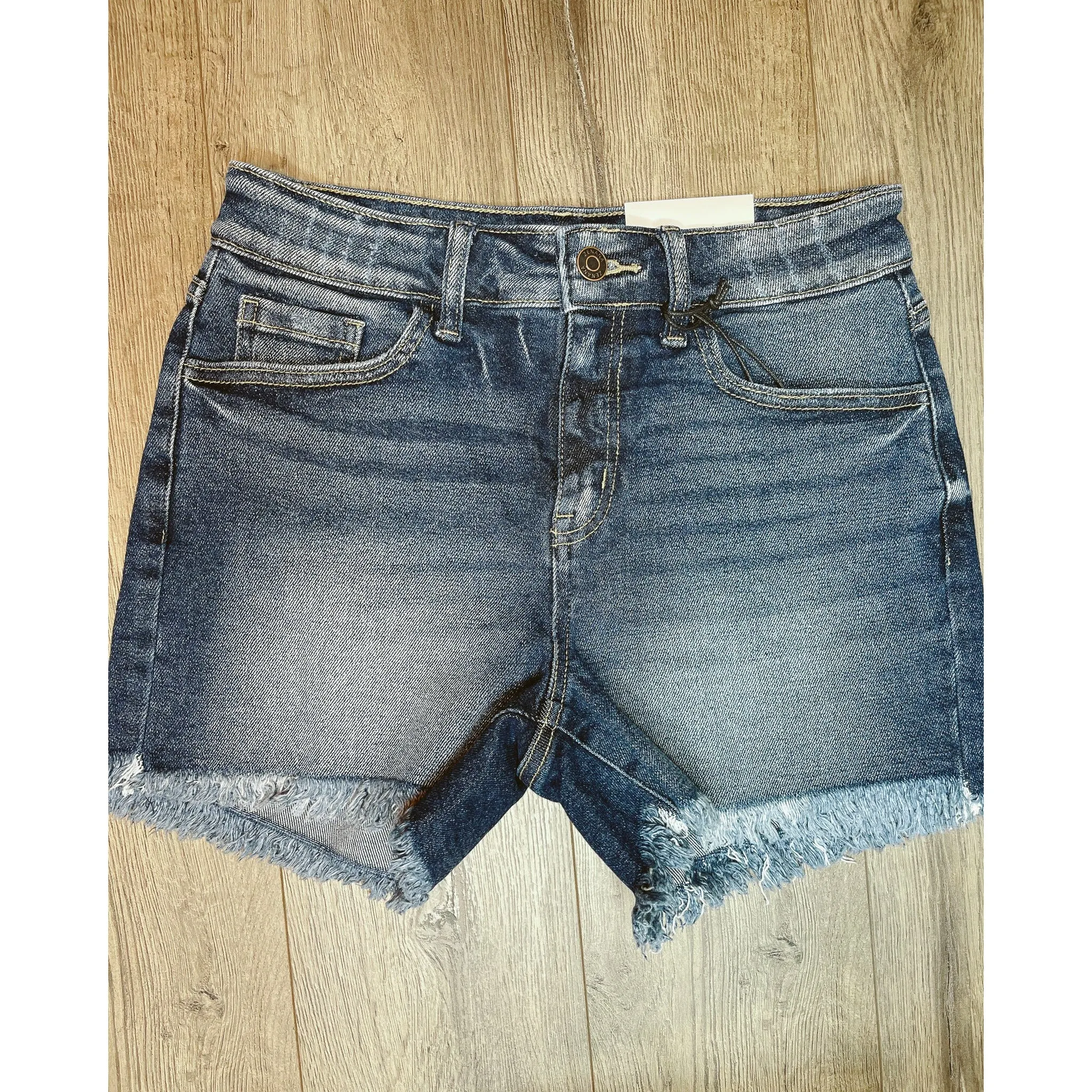 Josie Frayed Hem Denim Shorts