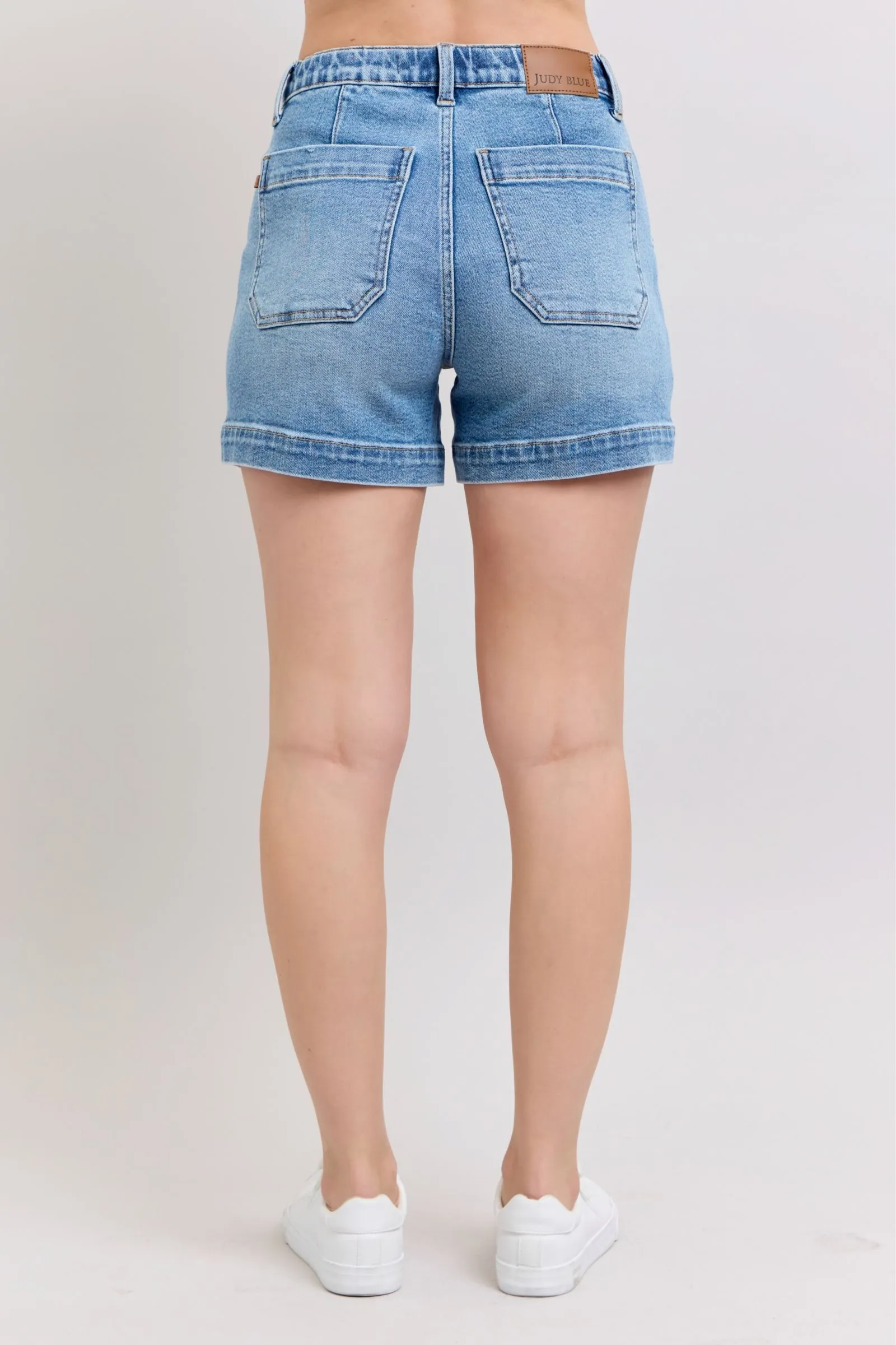 Judy Blue HW Vintage Wash Jogger Shorts