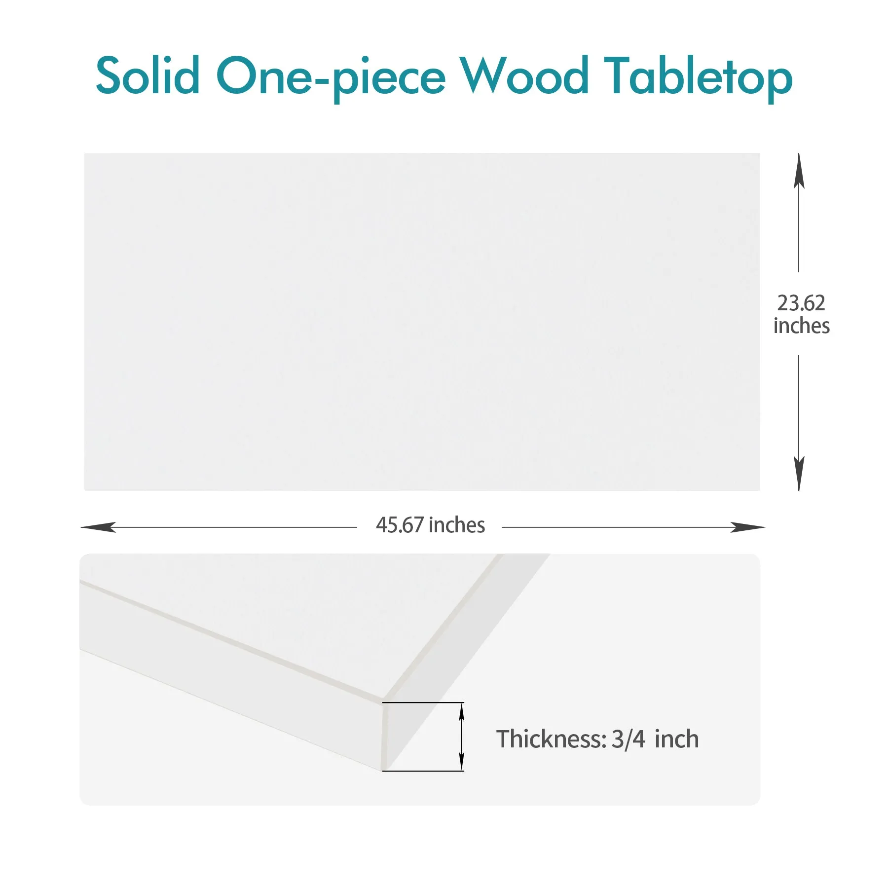 KABOON Solid Color Tabletop--White-Smooth version