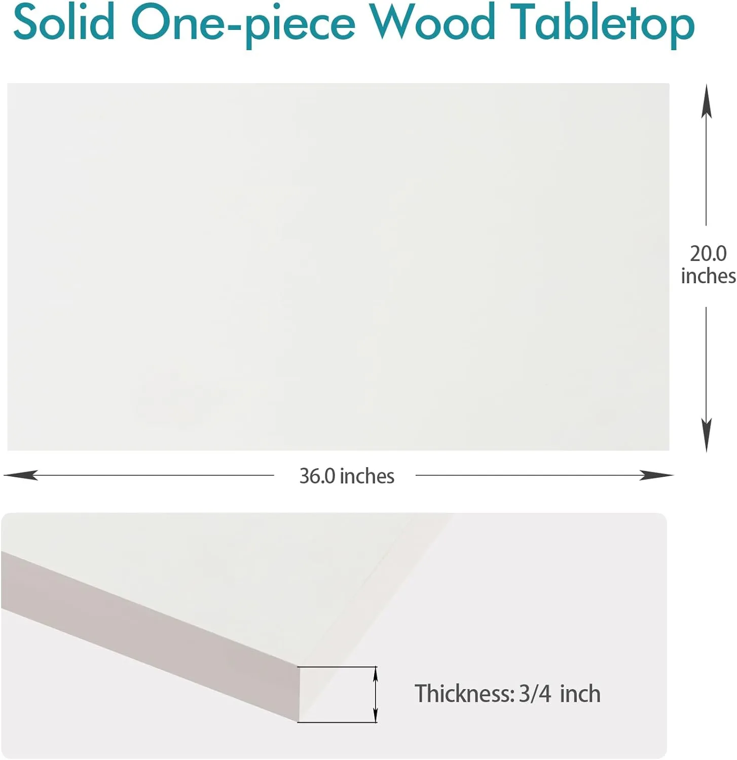KABOON Solid Color Tabletop--White-Smooth version