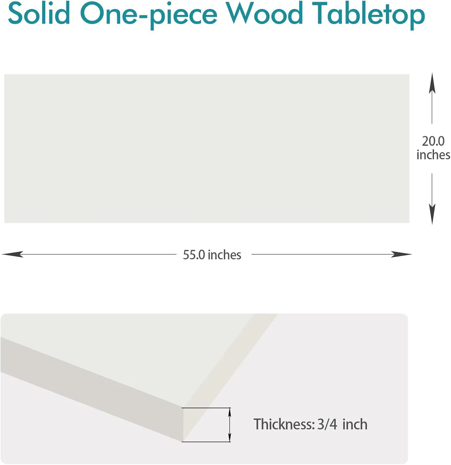 KABOON Solid Color Tabletop--White-Smooth version