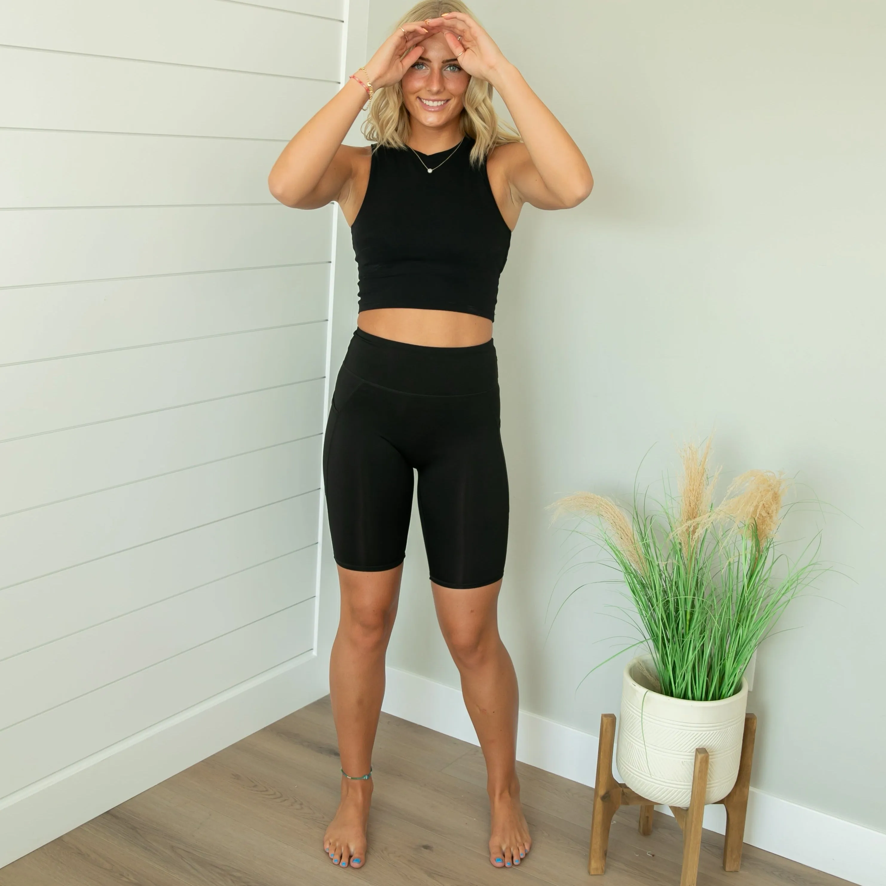 KanCan High Rise Athletic Biker Shorts