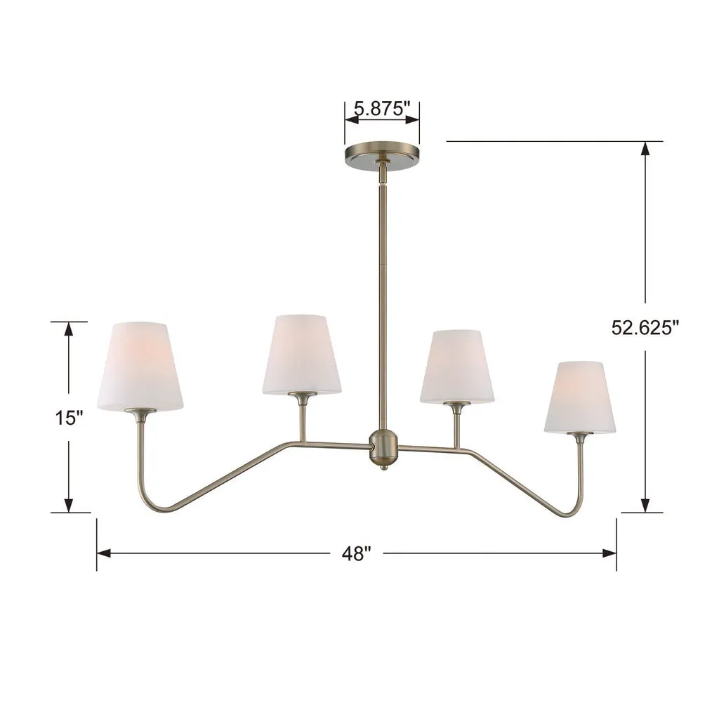 Keenan 4 Light Vibrant Gold Chandelier