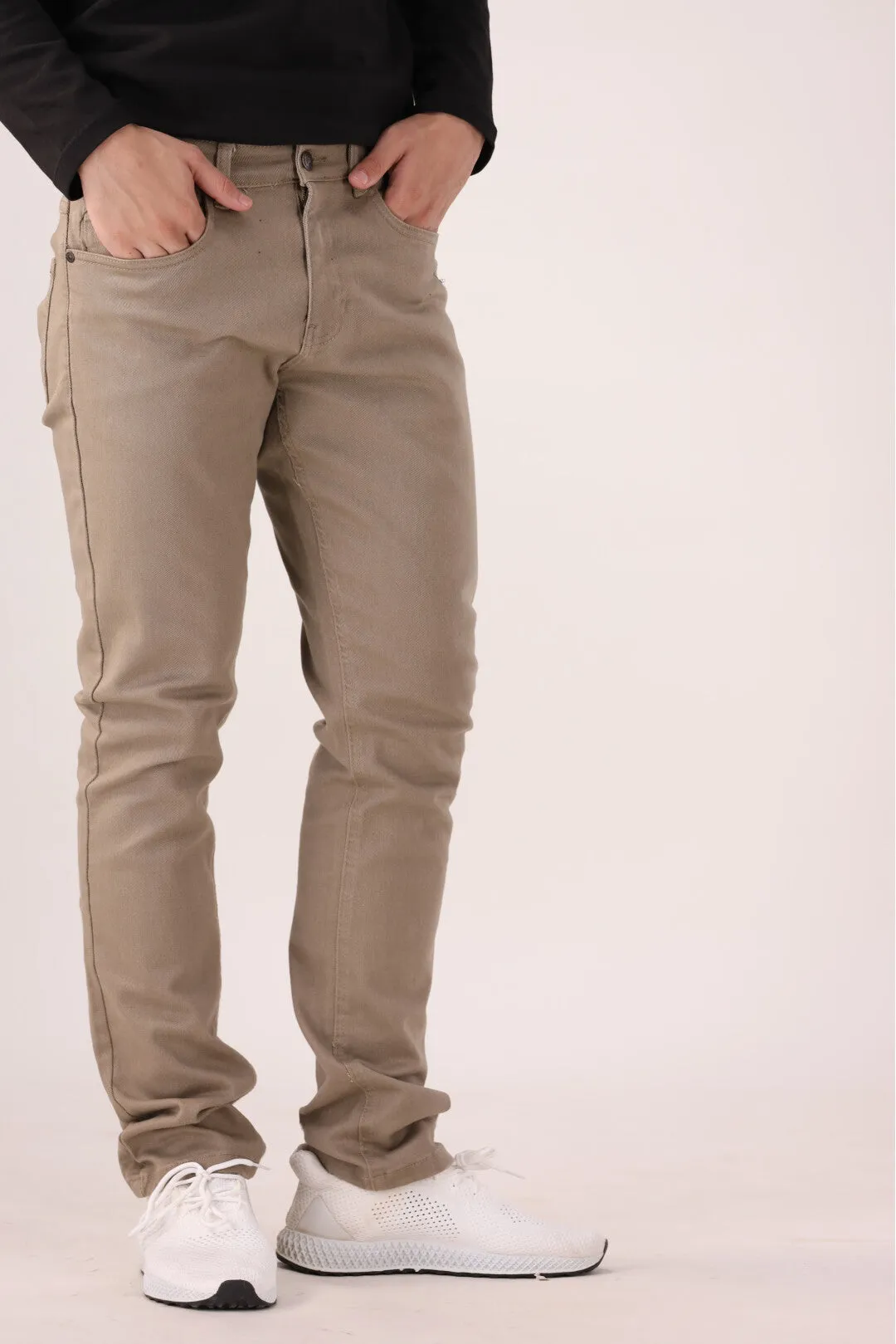 Khaki Smart Fit Cotton Pants