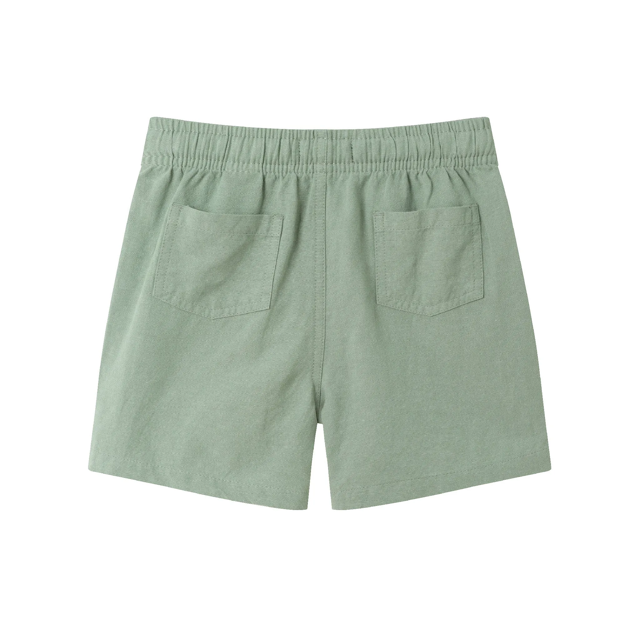 Kids (3-7) Linen Shorts | Green