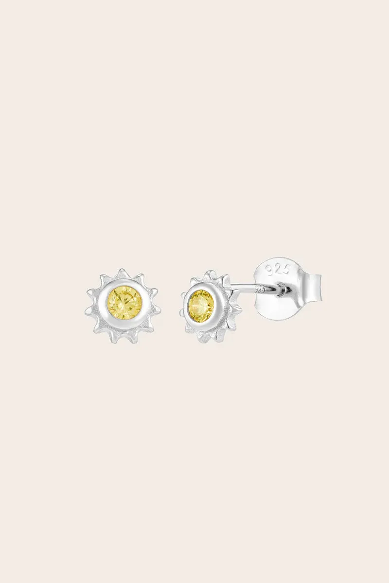Life Force Sun Studs - Silver