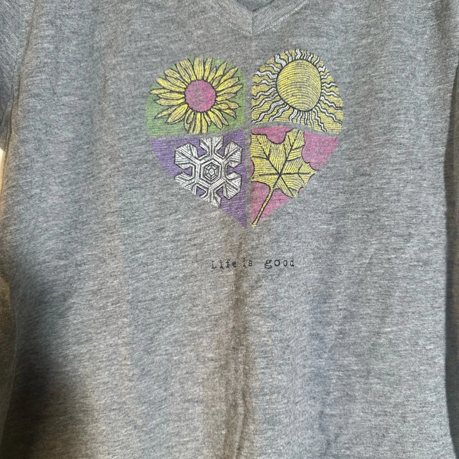 Life is Good Crusher Heart Tee Shirt