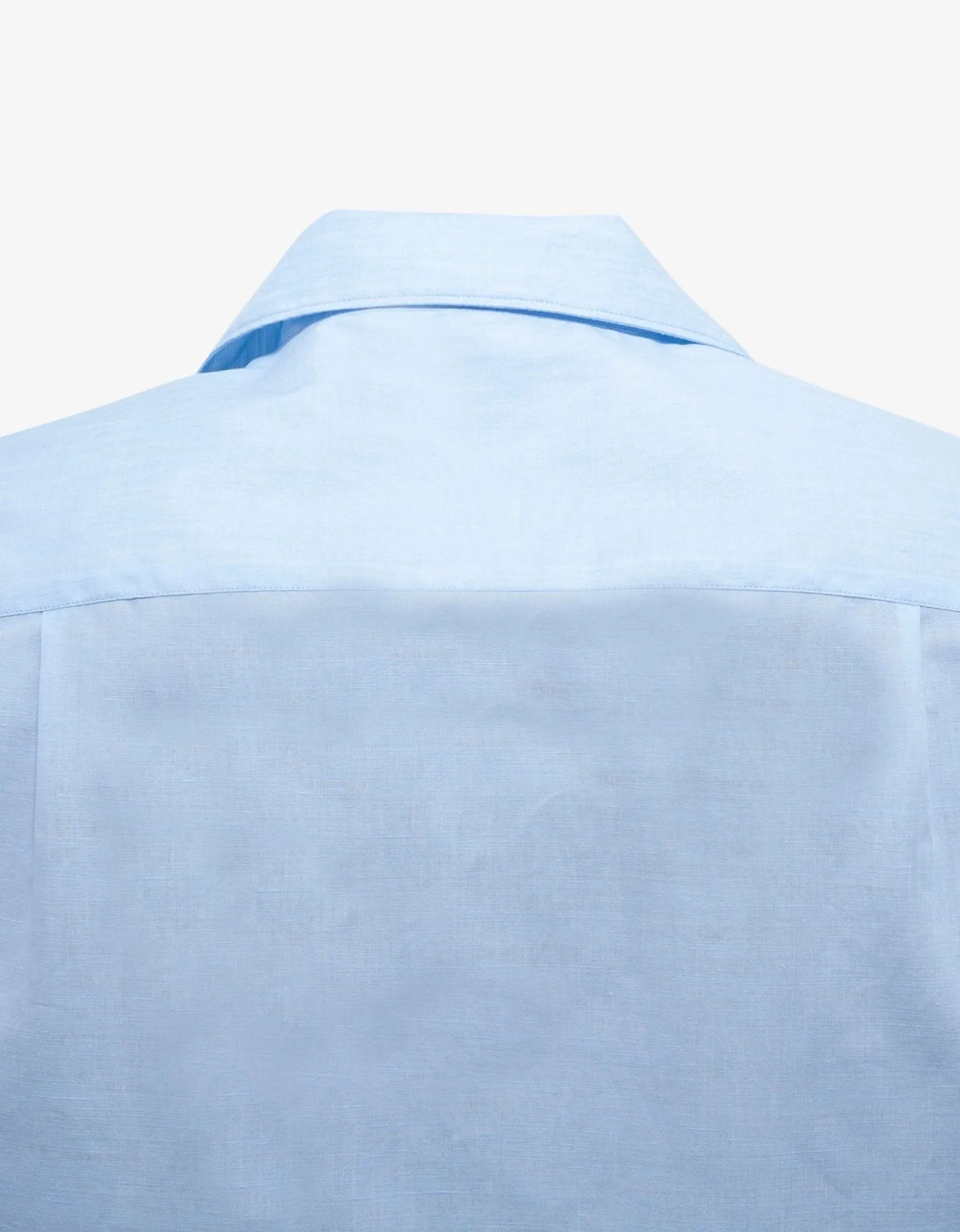 Light Blue Linen-Blend Shirt