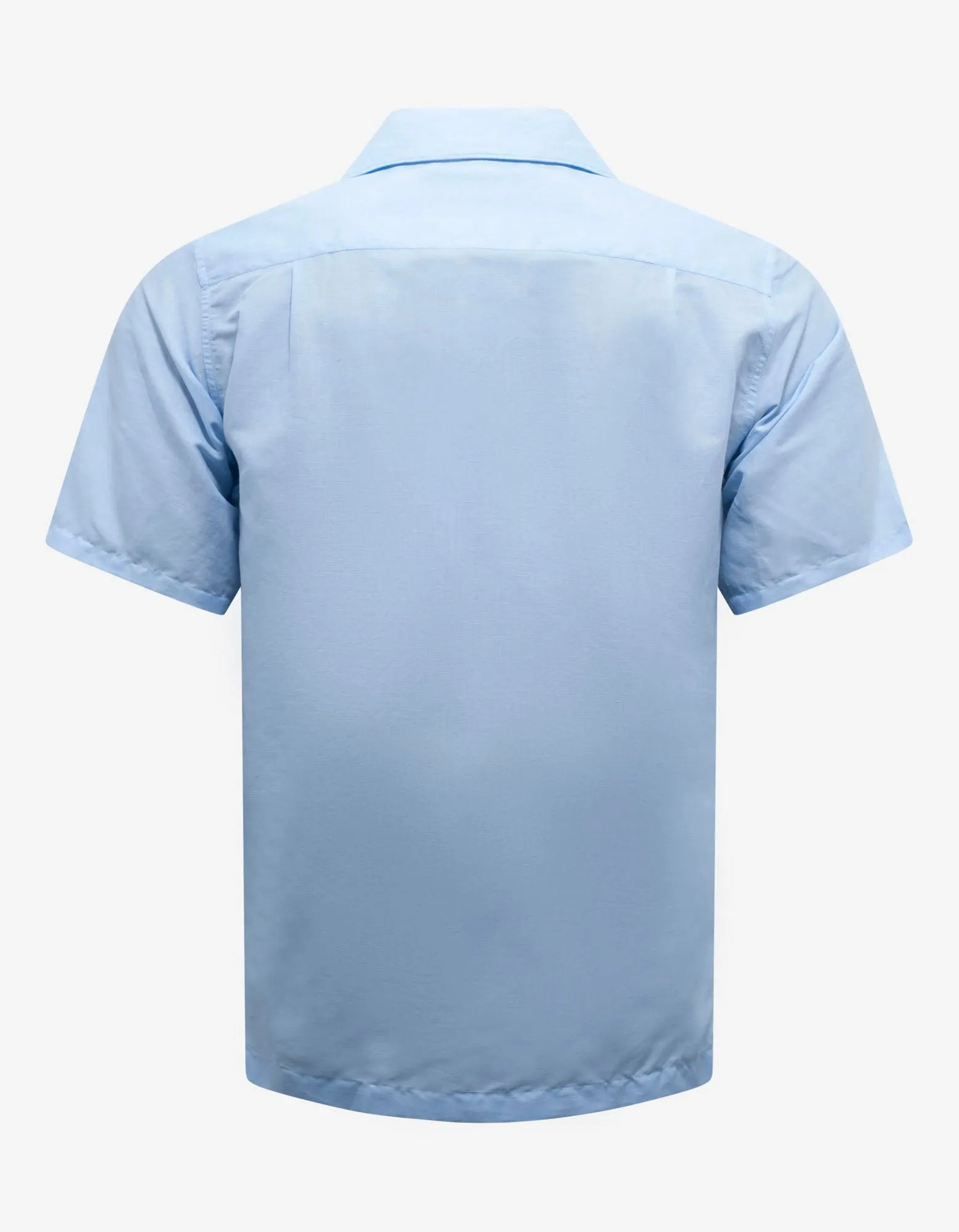 Light Blue Linen-Blend Shirt