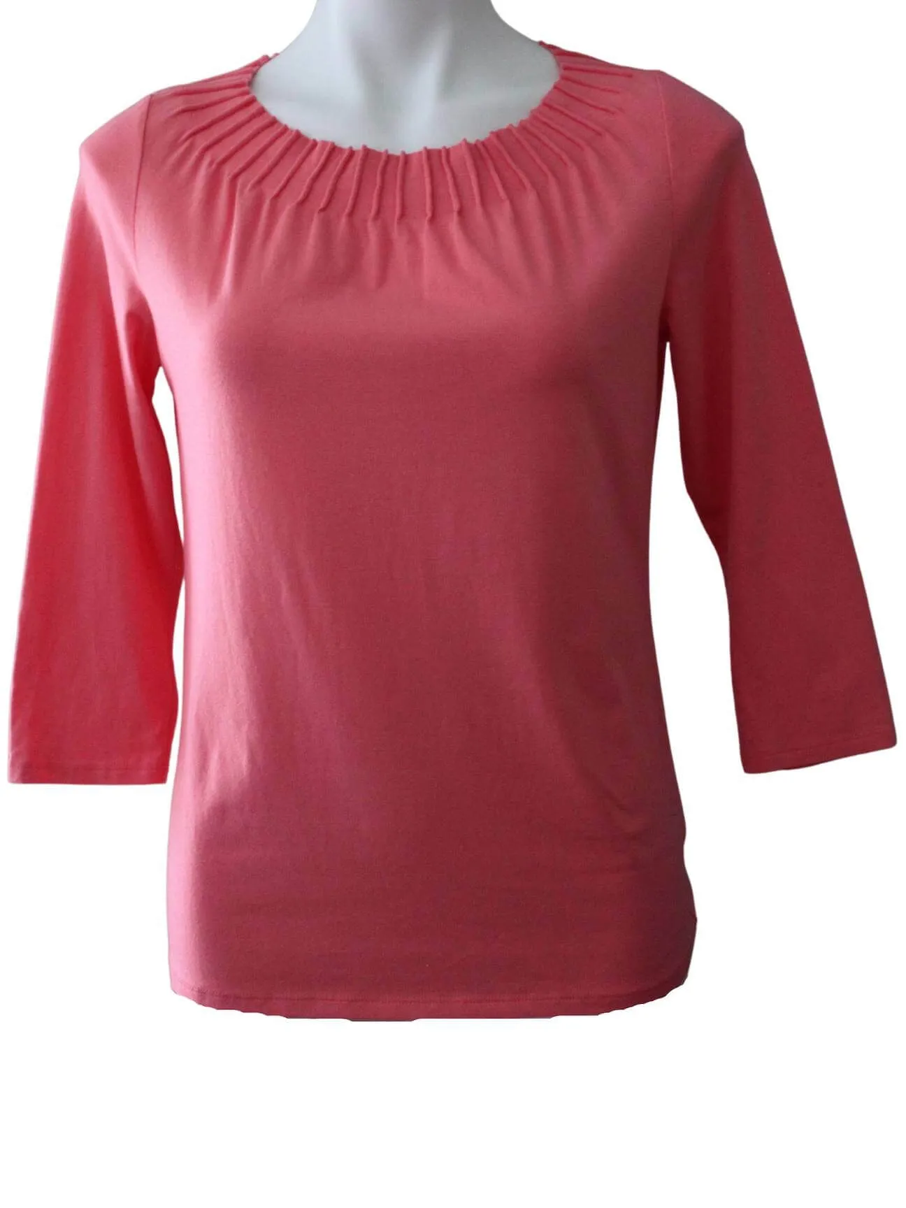 Light Spring Pink Pleated Yoke Top