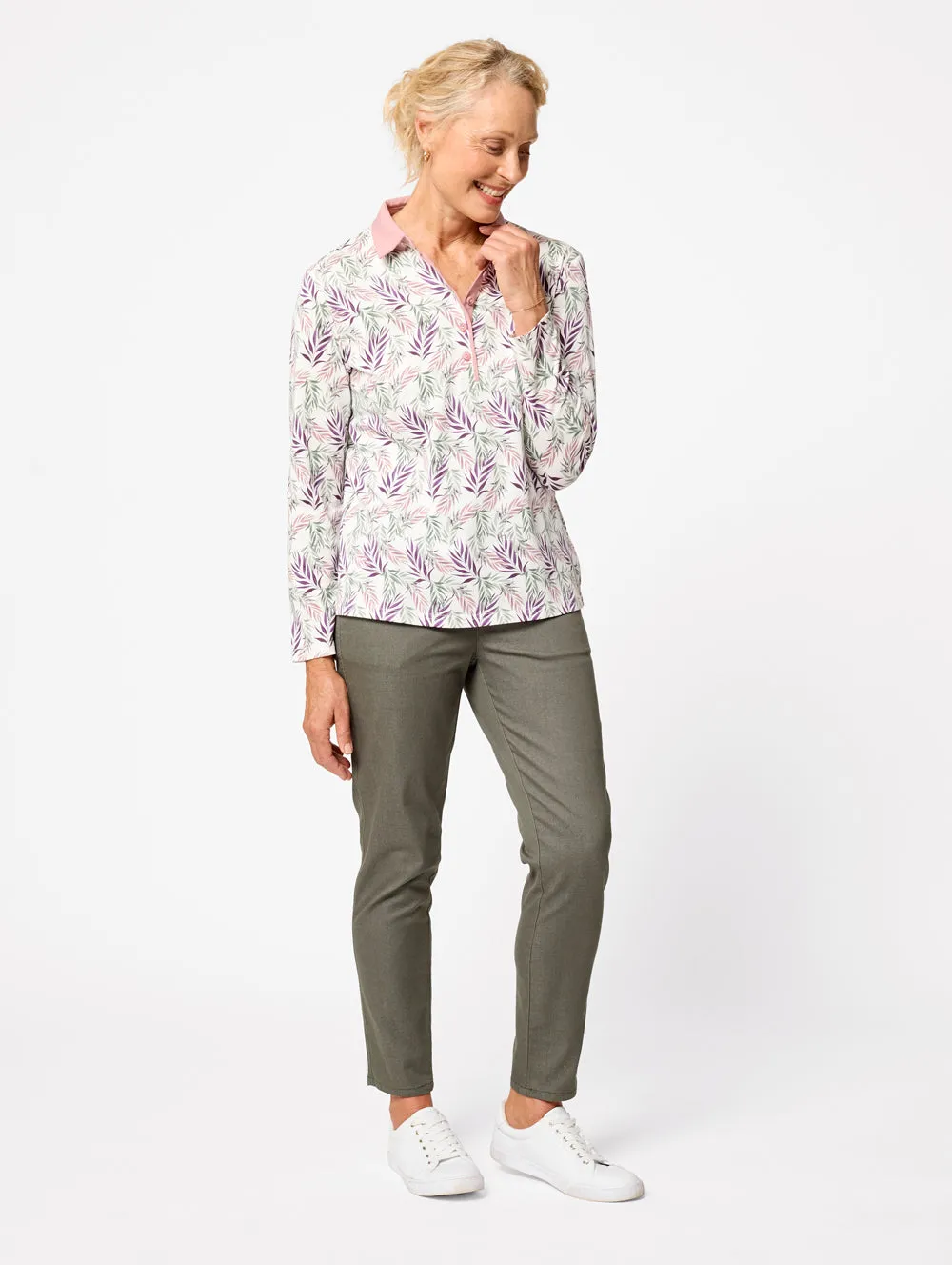 Liliya Long Sleeve Polo