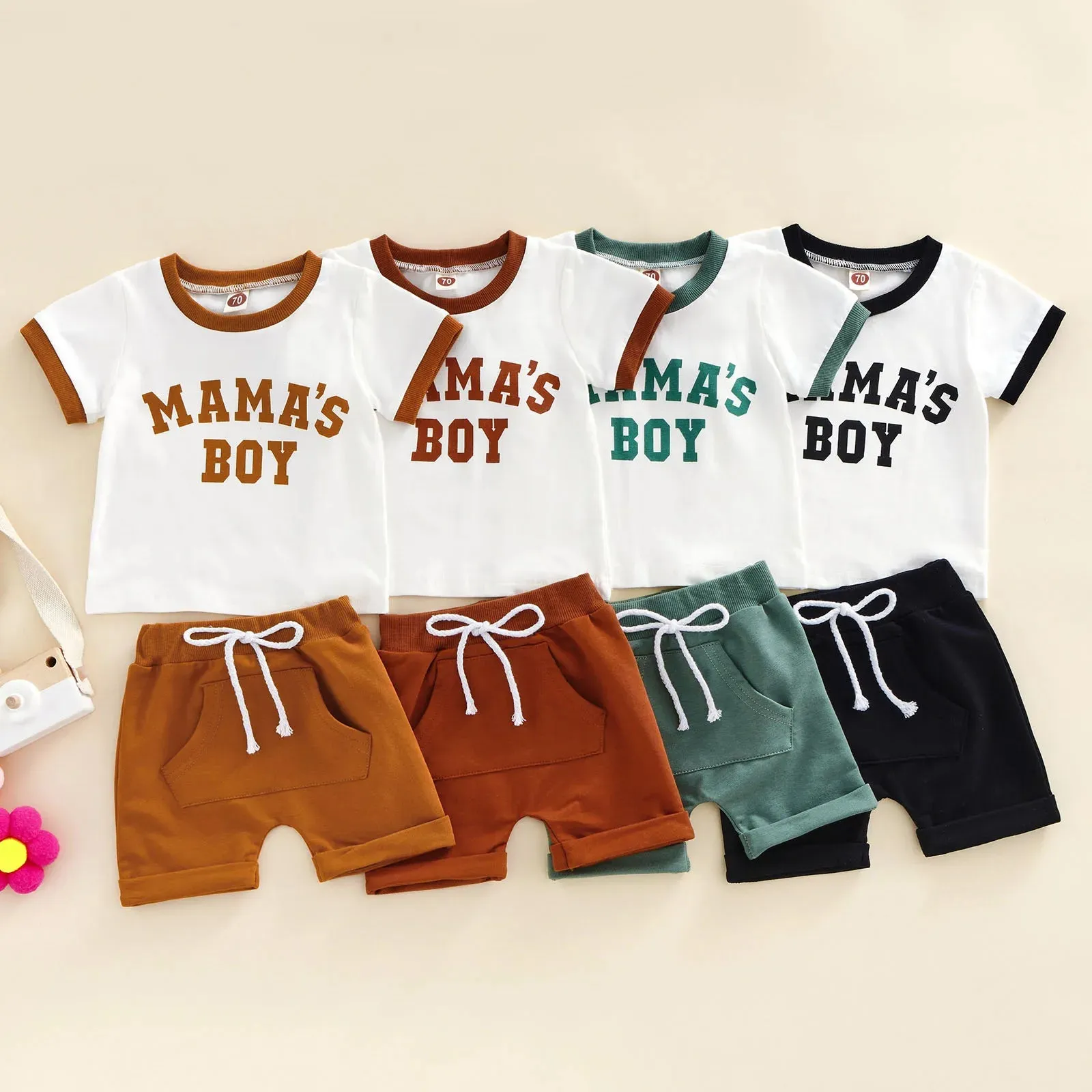 Mama's Boy Summer Set - 0-24M Infant Baby Boys 2Pcs