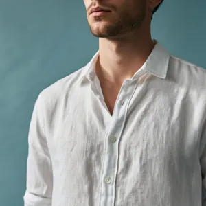 Man Linen Shirt LUXE, 125 Lea UltraLight, Full Sleeve, Button Up