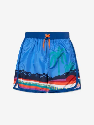MARC JACOBS Boys Landscape Swim Shorts in Blue