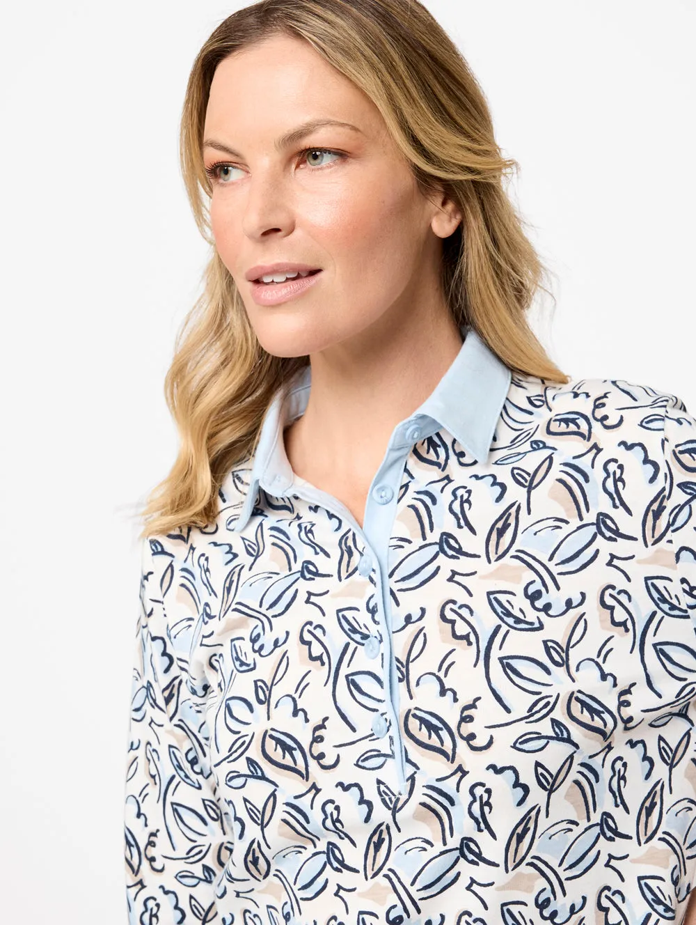 Marcia 3/4 Sleeve Polo