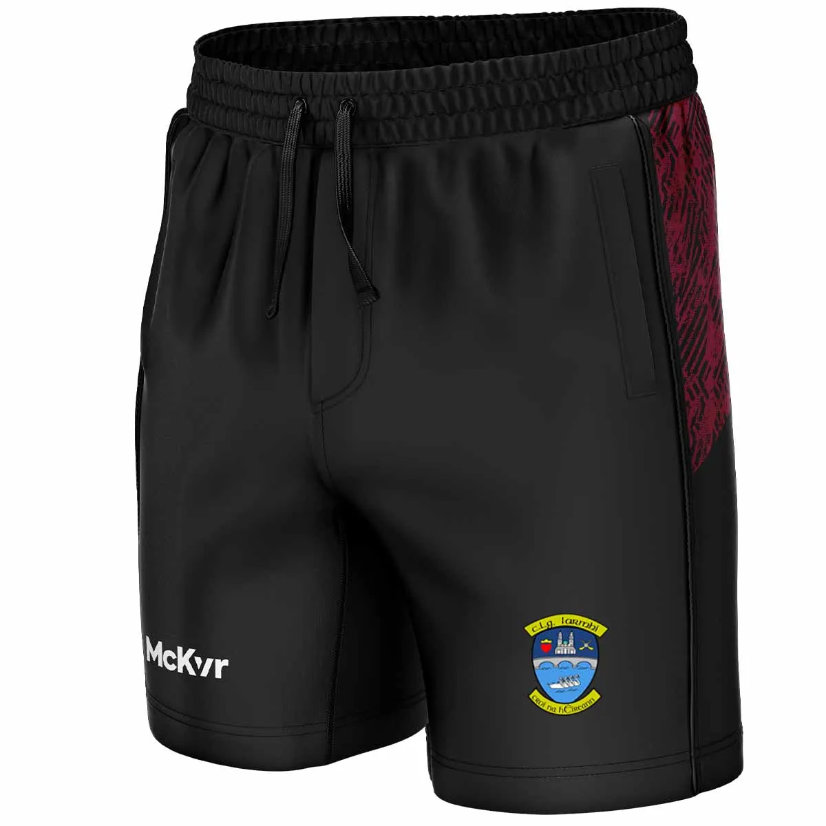 Mc Keever Westmeath GAA Official Boost Leisure Shorts - Youth - Black/Maroon/Charcoal