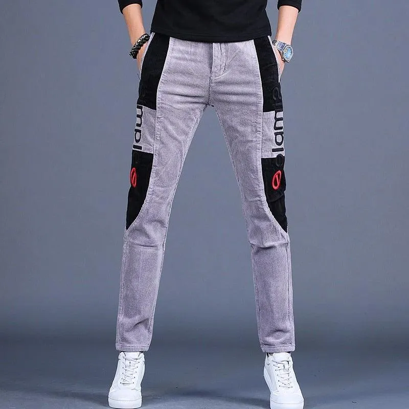 Men's Autumn Embroidery Designer Casual Pants