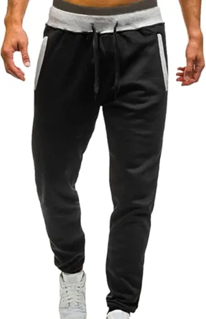 Men's Casual Joggers Pants, Cotton Drawstring Chino Cargo Pants, Hiking Outdoor Twill Track Jogging Sweatpants Pants