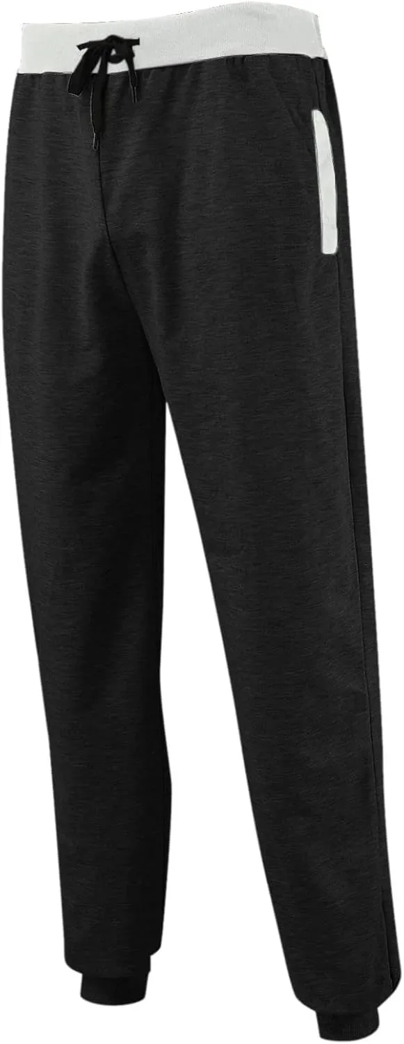 Men's Casual Joggers Pants, Cotton Drawstring Chino Cargo Pants, Hiking Outdoor Twill Track Jogging Sweatpants Pants